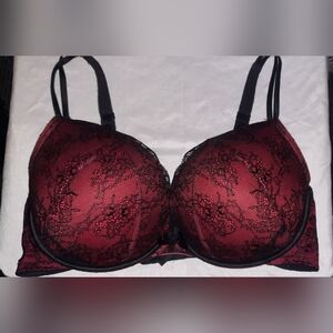 Torrid Black and Red Lace Bra